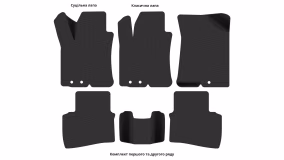 Interior mats for the Hyundai Elantra (HD) 2006-2011 IV generation EU Sedan - Фото 3