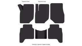 Interior mats for the Hyundai Terracan 2001-2007 I generation EU Crossover - Фото 3