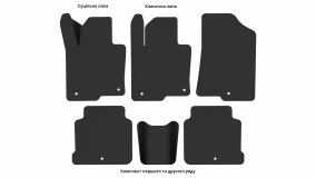 Interior mats for the Hyundai Sonata (LF) 2014-2019 VII generation Sedan - Фото 3