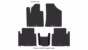 Interior mats for the Hyundai Veracruz 2007-2012 I generation Crossover 7-seater - Фото 5