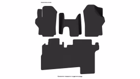 Interior mats for the Hyundai H-1 (A1) 1997-2007 I generation EU Minivan 8-seater - Фото 3