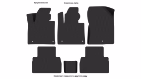Interior mats for the Hyundai Santa Fe (TM) 2018-2020 IV generation US Crossover pre-restyling 5-seater - Фото 4