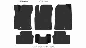 Interior mats for the Hyundai Ioniq 2016-2019 I generation EU Hatchback pre-restyling Electro - Фото 3