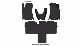 Interior mats for the Hyundai H-1/Grand Starex 2008-2020 II generation EU Minivan 8-seater - Фото 6