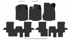 Interior mats for the Infiniti QX60 (JX35) 2012-2021 I generation Crossover 7-seater - Фото 6