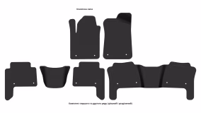 Interior mats for the Infiniti QX56 (Z62) 2010-2014 III generation EU Crossover 7-seater - Фото 4