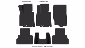 Interior mats for the Infiniti QX70 (S51) 2008-2017 II generation EU Crossover - Фото 4