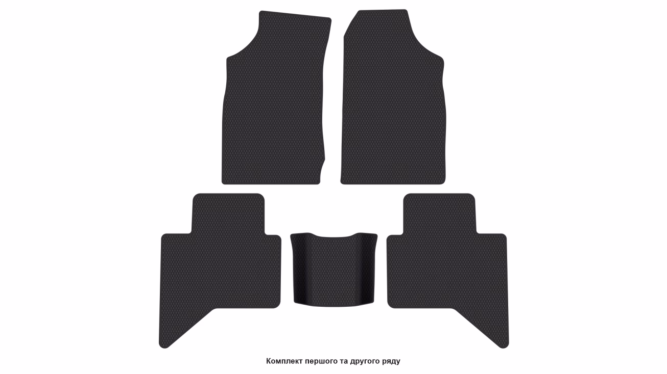 Interior mats for the Isuzu D-Max 2012-2019 II generation EU Pickup 4-door right-hand - Фото 2