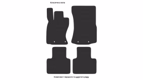 Interior mats for the Jaguar XJ (X351) 2009-2019 IV generation EU Sedan AWD - Фото 2