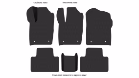 Interior mats for the Jeep Grand Cherokee (WK2) 2010-2013 IV generation US Crossover pre-restyling - Фото 4