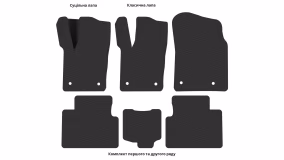 Interior mats for the Jeep Grand Cherokee Overland (WK2) 2011-2021 IV generation EU Crossover - Фото 3