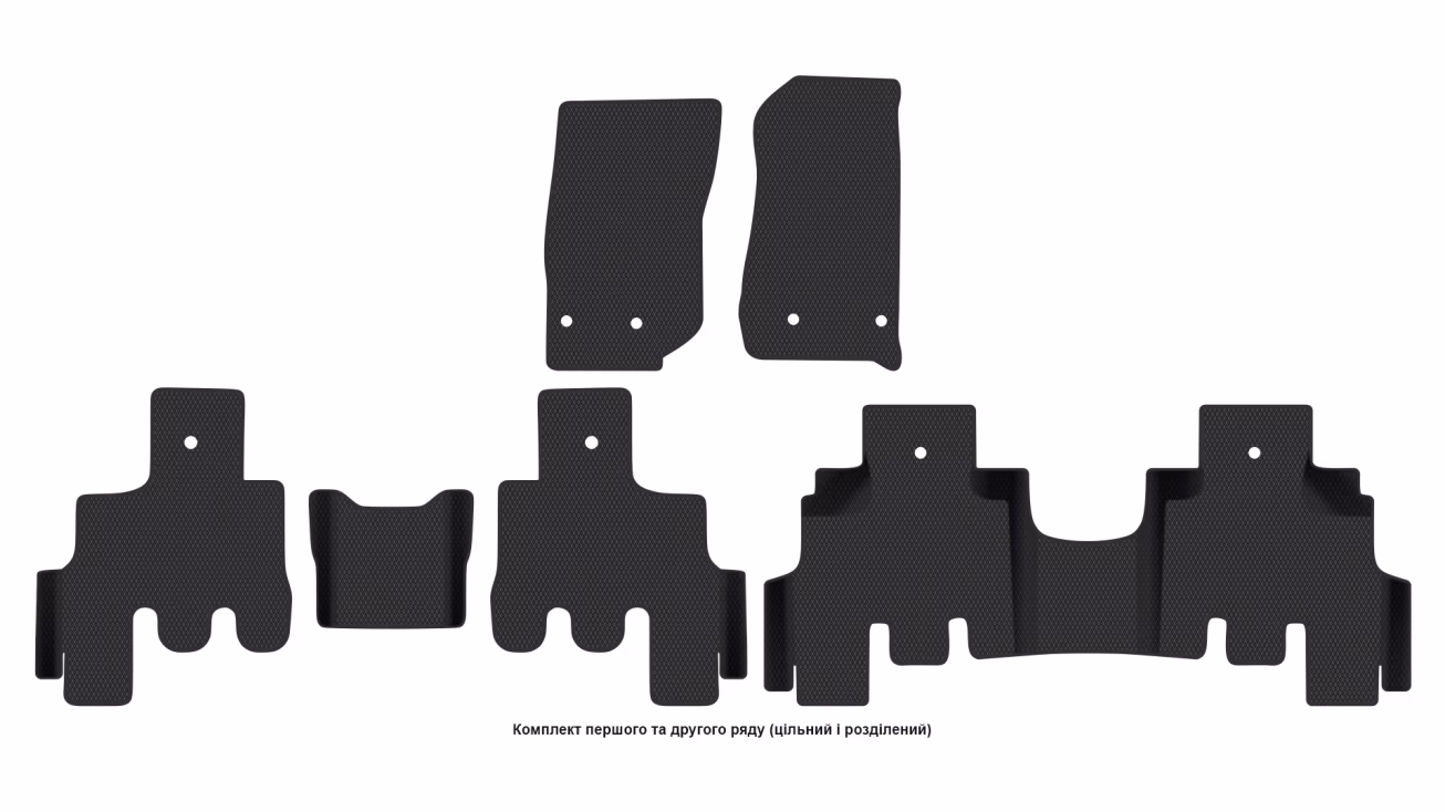 Interior mats for the Jeep Wrangler Unlimeted Sahara (JK) 2007-2018 III generation US Crossover 5-door - Фото 2