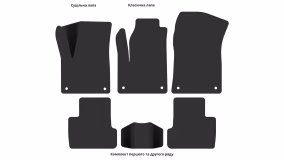 Interior mats for the Jeep Cherokee (KL) 2013-2023 V generation EU Crossover - Фото 3