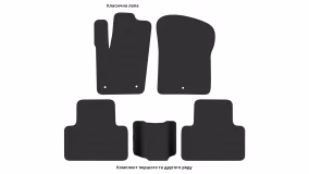 Interior mats for the Jeep Grand Cherokee Laredo (WK2) 2010-2013 IV generation EU Crossover pre-restyling - Фото 2