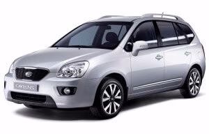 Interior mats for the Kia Carens (UN) 2006-2013 II generation EU Minivan 5-seater