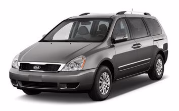 Interior mats for the Kia Carnival (VQ) 2006-2014 II generation EU Minivan 7-seater