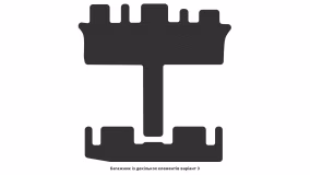 Interior mats for the Kia Carnival (VQ) 2006-2014 II generation EU Minivan 7-seater - Фото 2