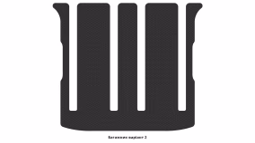 Interior mats for the Kia Carnival (VQ) 2006-2014 II generation EU Minivan 7-seater - Фото 3