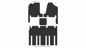 Interior mats for the Kia Carnival (VQ) 2006-2014 II generation EU Minivan 7-seater - Фото 5