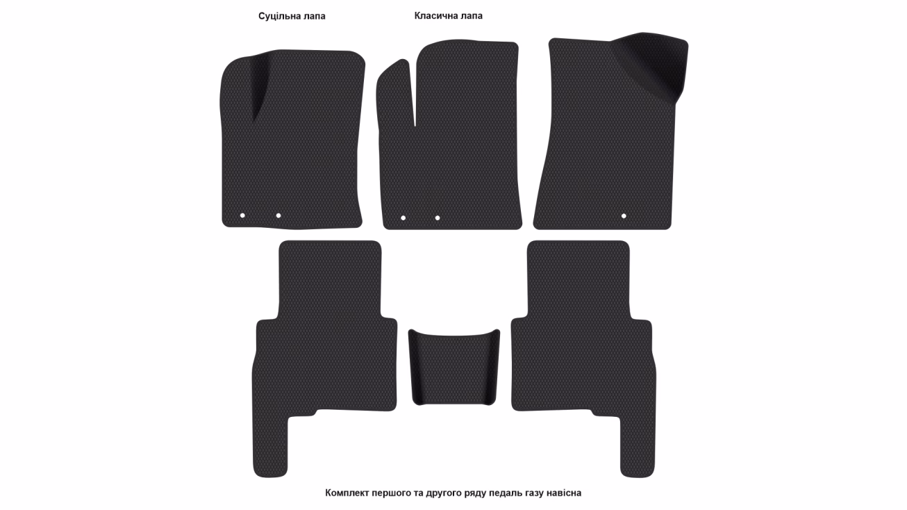 Interior mats for the Kia Sorento (XM) 2009-2012 II generation Crossover pre-restyling 7-seater - Фото 3