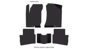 Interior mats for the Kia Ceed (ED) 2009-2012 I generation EU Hatchback restyling - Фото 4