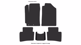 Interior mats for the Kia Rio 2017-2023 IV generation RU Hatchback - Фото 2