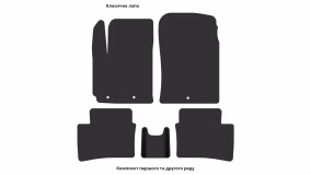 Interior mats for the Kia Morning (TA) 2011-2016 II generation EU Hatchback - Фото 2