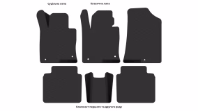 Interior mats for the Kia Optima (JF) 2015-2020 IV generation EU Sedan - Фото 3