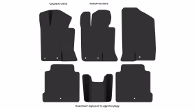 Interior mats for the Kia K7 (VG) 2009-2016 I generation US Sedan - Фото 3