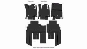 Interior mats for the Kia Carnival (KA4) 2020-… IV generation EU Minivan 7-seater - Фото 2