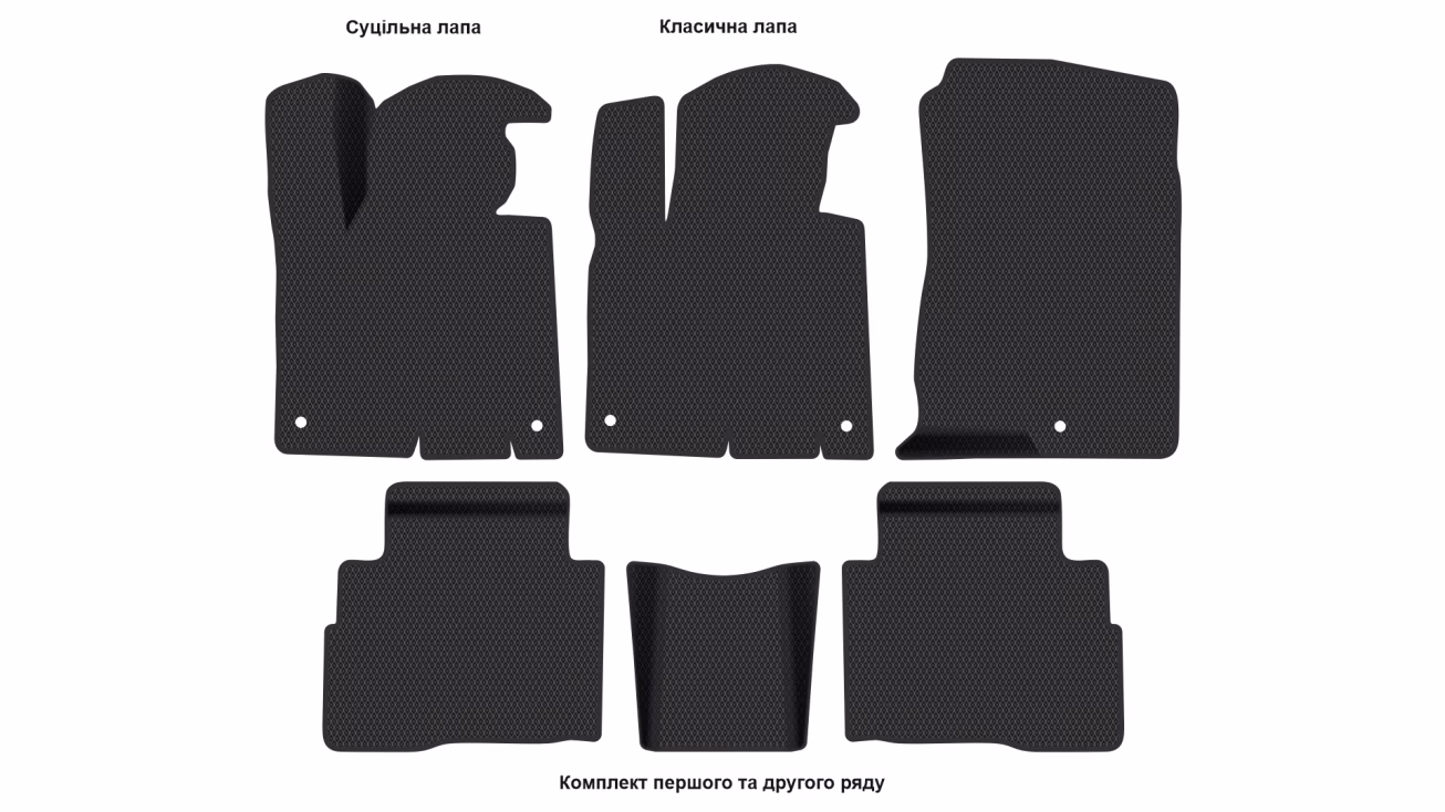 Interior mats for the Kia Sportage (NQ5) 2021-… V generation US Crossover Long Hybrid (PHEV) - Фото 2
