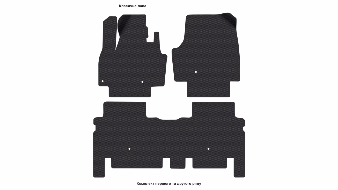 Interior mats for the Kia EV9 2023-… I generation EU Crossover 7-seater - Фото 2