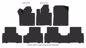 Interior mats for the Kia Sorento (UM) 2014-2020 III generation Crossover 7-seater - Фото 6