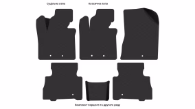 Interior mats for the Kia Sorento (XM) 2012-2014 II generation Crossover restyling 7-seater - Фото 7