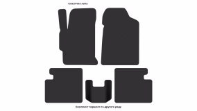Interior mats for the Kia Spectra 2000-2011 I generation EU Sedan - Фото 2