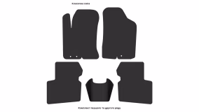 Interior mats for the Kia Cerato (TD) 2008-2012 II generation EU Sedan - Фото 2