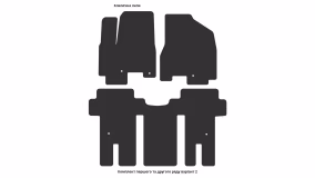 Interior mats for the Kia Carnival (YP) 2014-2020 III generation EU Minivan 7-seater - Фото 5