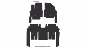 Interior mats for the Kia Carnival (YP) 2014-2020 III generation EU Minivan 7-seater - Фото 6