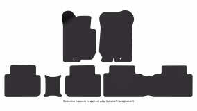 Interior mats for the Kia Carens (UN) 2006-2013 II generation EU Minivan 7-seater - Фото 5