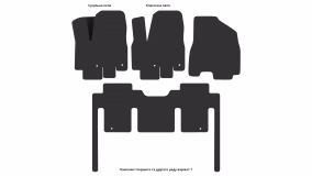 Interior mats for the Kia Sedona 2014-… III generation US Minivan 8-seater - Фото 6