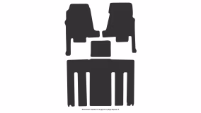 Interior mats for the Kia Carnival (KV-II) 1999-2006 I generation EU Minivan 7-seater - Фото 6