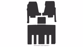 Interior mats for the Kia Carnival (KV-II) 1999-2006 I generation EU Minivan 7-seater - Фото 7