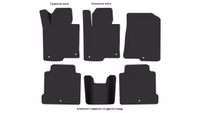 Interior mats for the Kia Cadenza (VG) 2009-2016 I generation EU Sedan - Фото 4