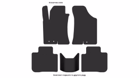 Interior mats for the Kia Cerato (LD) 2003-2008 I generation EU Hatchback - Фото 2
