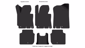 Interior mats for the Kia Forte (YD) 2012-2016 III generation US Sedan pre-restyling - Фото 3