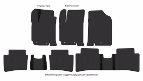Interior mats for the Kia Rio 2011-2017 III generation EU Sedan - Фото 3