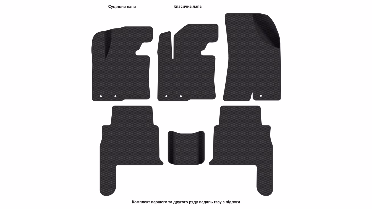 Interior mats for the Kia Sorento (XM) 2009-2012 II generation Crossover pre-restyling 5-seater - Фото 2