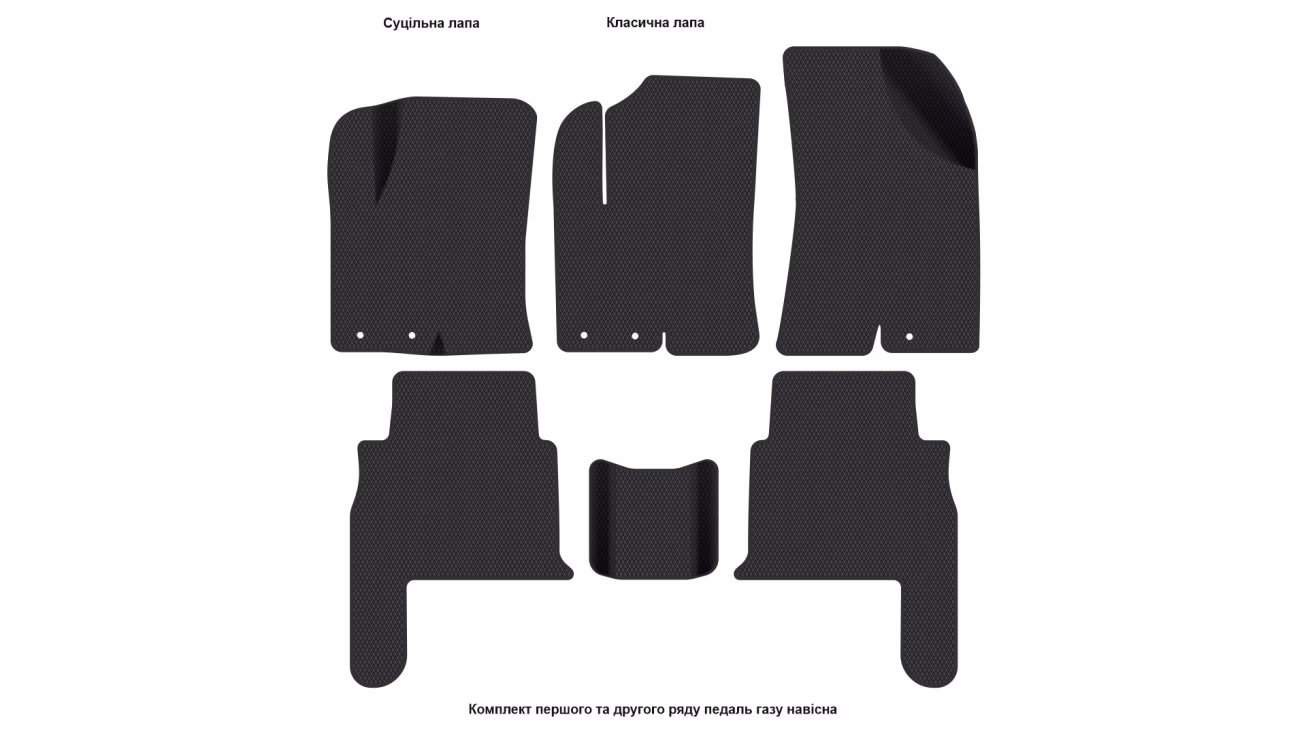 Interior mats for the Kia Sorento (XM) 2009-2012 II generation Crossover pre-restyling 5-seater - Фото 3