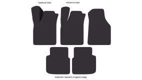 Interior mats for the Lancia Musa 2004-2012 I generation EU Minivan - Фото 2