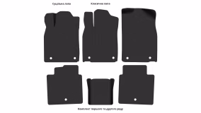 Interior mats for the Lexus ES 250 (XV60) 2012-2018 VI generation EU Sedan - Фото 3